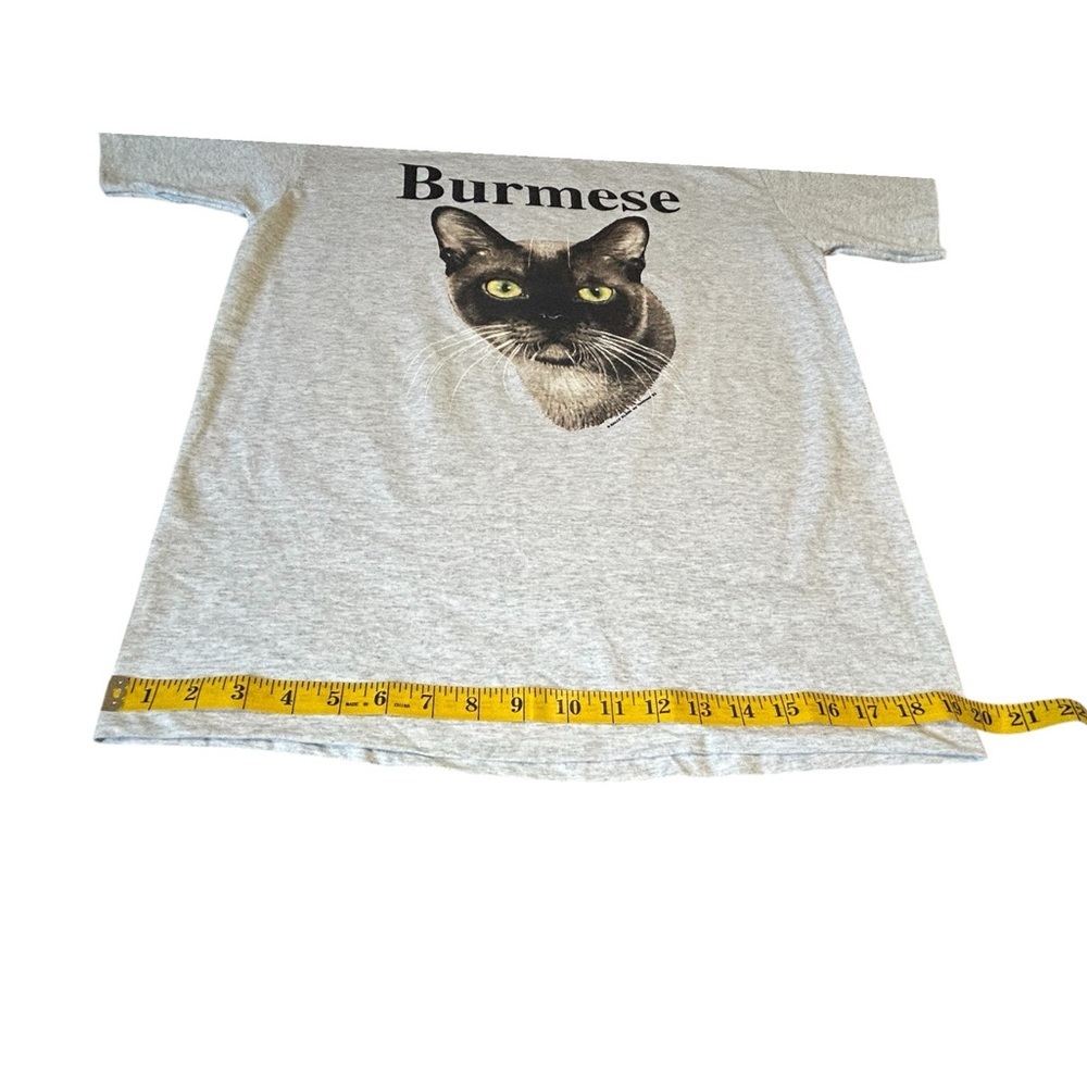 Vintage 90s Burmese Cat Graphic Tee Single Stitch USA Made Size M - Picture 3 of 10